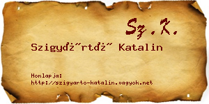 Szigyártó Katalin névjegykártya