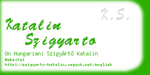 katalin szigyarto business card